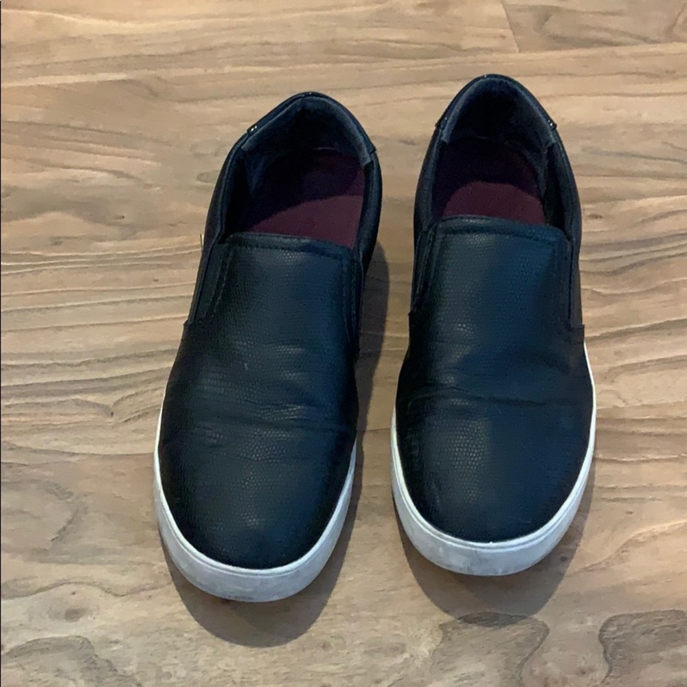 Black slip on shoes